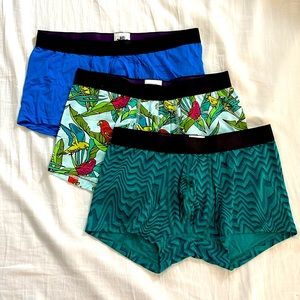 🆕 MeUndies 3 Pack of Mens Trunks Size Medium Multicolor/Designs